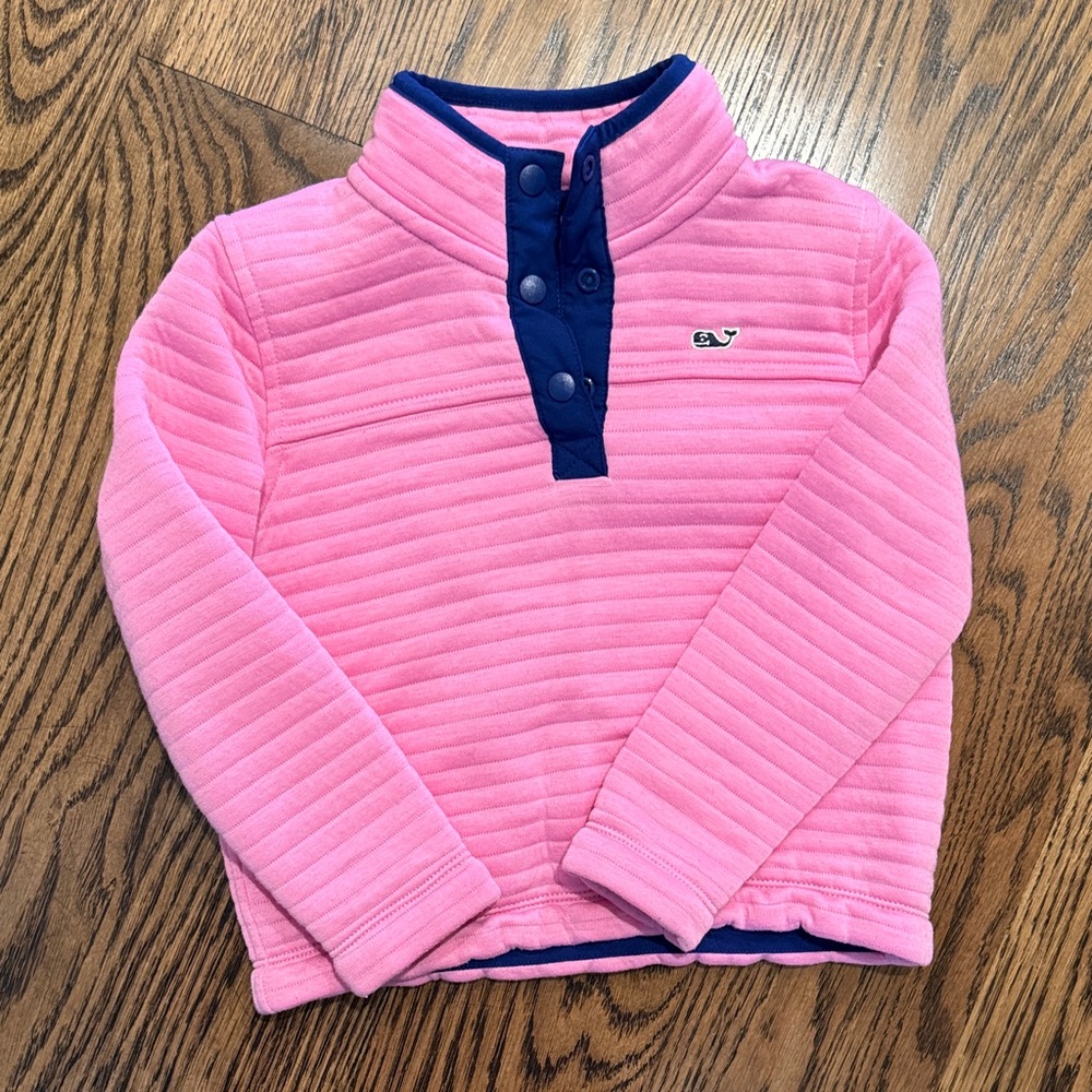 Vineyard Vines Pink and Navy Kids Sweatshirt